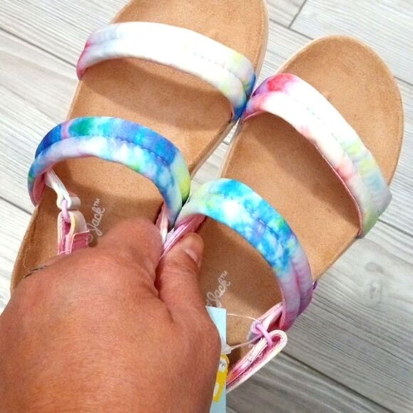 (54-3310) 🔥3/$20🔥 Cat & Jack Chaya Multicolor Sandals Sz 6 - Picture 5 of 9